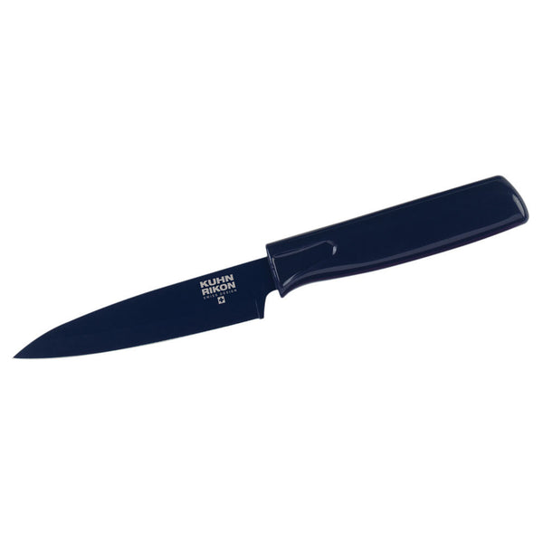 Kuhn Rikon 7.25-Inch Colori Titanium Chef's Knife, Black/Silver