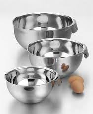 All-Clad, Stainless Steel 3 piece Mixing Bowl Set; 1.5 x 3 x 5 quart