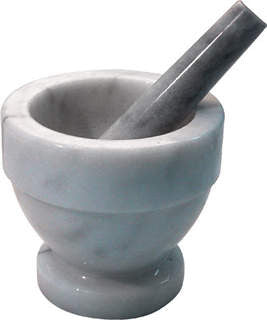 Winco - MPS-42W - Mortar and Pestle Set, Marble - Bar Supplies