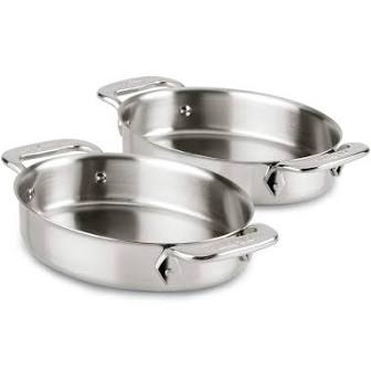 All-Clad Stainless Steel Mini Oval Bakers 2-piece set, inch