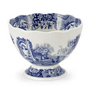 Spode Blue Italian Footed Compote