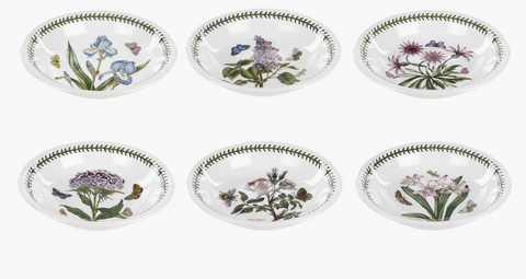 Portmeirion Botanic Garden Individual Pasta Bowls - Assorted Flowers