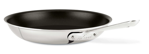All Clad, D3 Stainless 3-ply Bonded Cookware, Nonstick Fry Pan, 12 inc ...