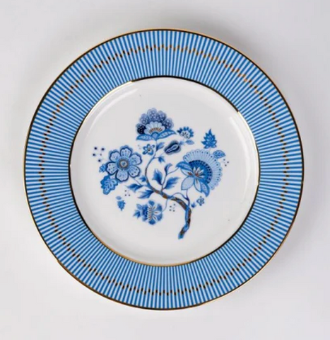 Bone China Blue Danube Dessert Plates