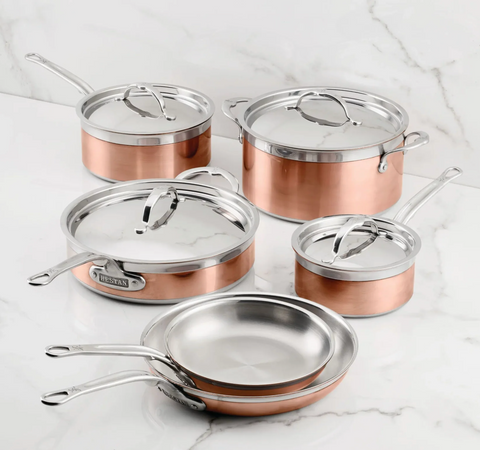 HESTAN - Copper Induction Ultimate Set, 10-Piece. REG $2460.00 SALE $1899.95