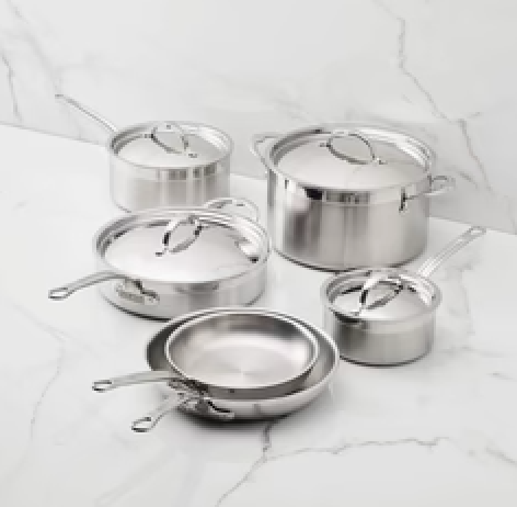Hestan 10 pc Stainless Steel Cookware Set