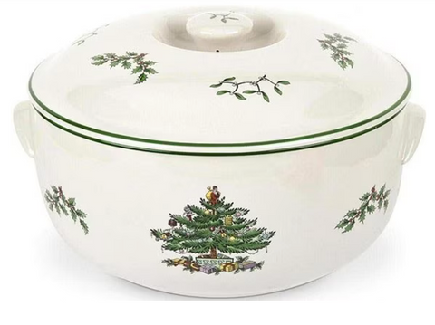 Spode Christmas Tree Round Covered Casserole