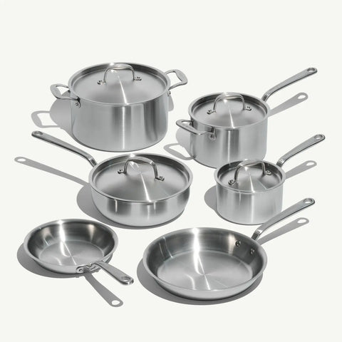All-Clad D5 Stainless Polished 5-ply Bonded Cookware Set, plus  Individual Pans