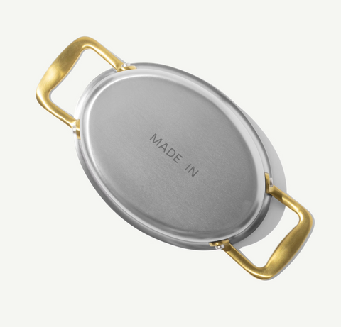 MADE IN  Oval Gratins with Gold Handles - 2 to a box