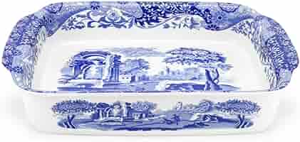 Spode Blue Italian Rectangular Baker - Large