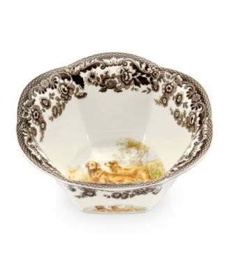 Spode Woodland Golden Retriever Nut Dish
