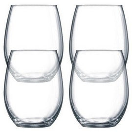 Luminarc Stemless Wine Glasses, Set of 4, 15 oz.