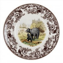 Spode Woodland Black Bear Dinner Plate, 10.5"