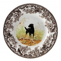 Spode Woodland Black Labrador Retriever Salad Plate, 8"