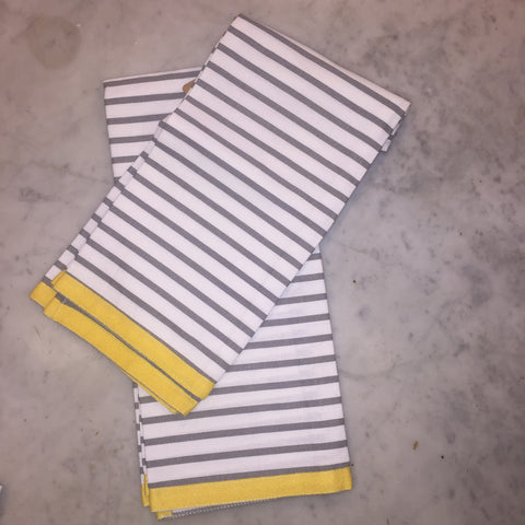 Towel - Gray and White Stripe