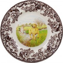Spode Woodland Yellow Labrador Retriever Dinner Plate, 10.5"