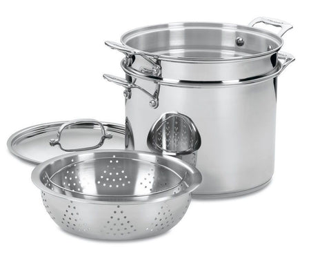 Chef's Classic™ Stainless 12 Quart Pasta/Steamer 4 Piece Set