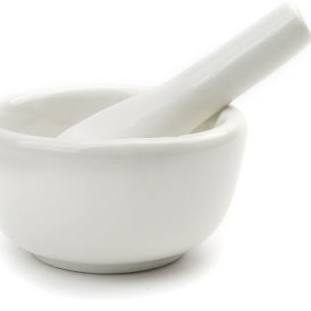 Emile Henry - Mortar & Pestle, White - Boutique Crème