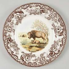 Spode Woodland Bison Dinner Plate, 10.5"