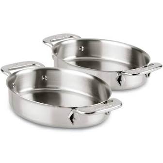 All-Clad - Stainless Steel Mini Oval Bakers 2-piece set, 7 inch